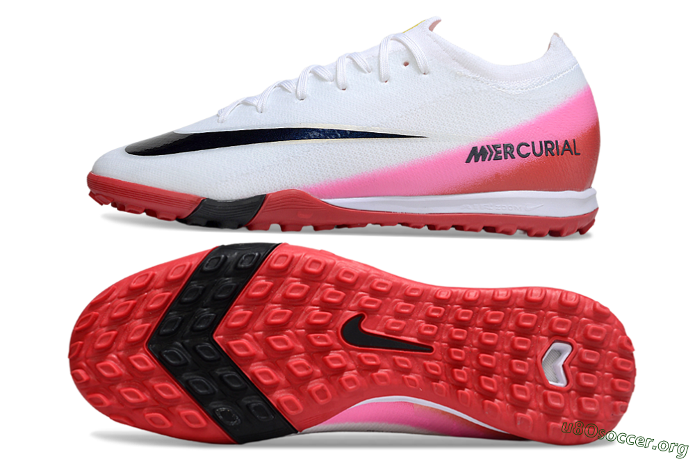 Nike Air Zoom Mercurial Vapor 16 Elite TF Football Shoes - White/Black/Red 1