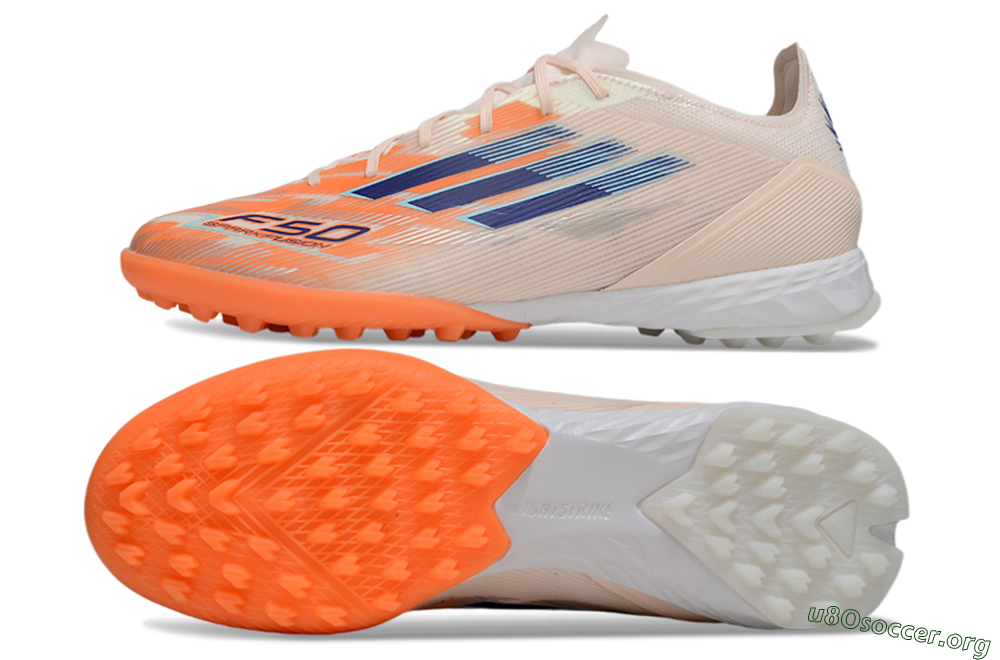 Adidas F50 Pro TF Football Shoes - Pink/Orange/Blue 1