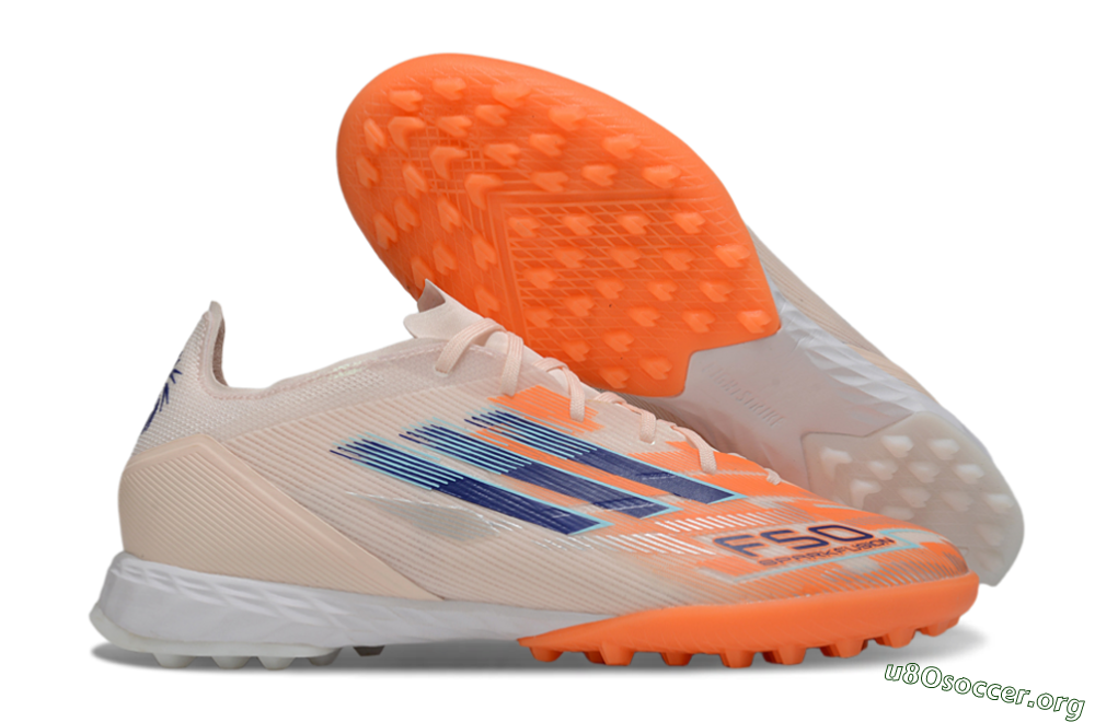 Adidas F50 Pro TF Football Shoes - Pink/Orange/Blue 2