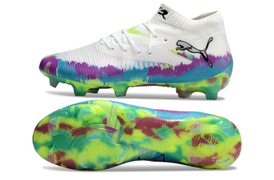 Puma Future 8 Ultimate FG Football Boots - White/Purple/Yellow/Blue