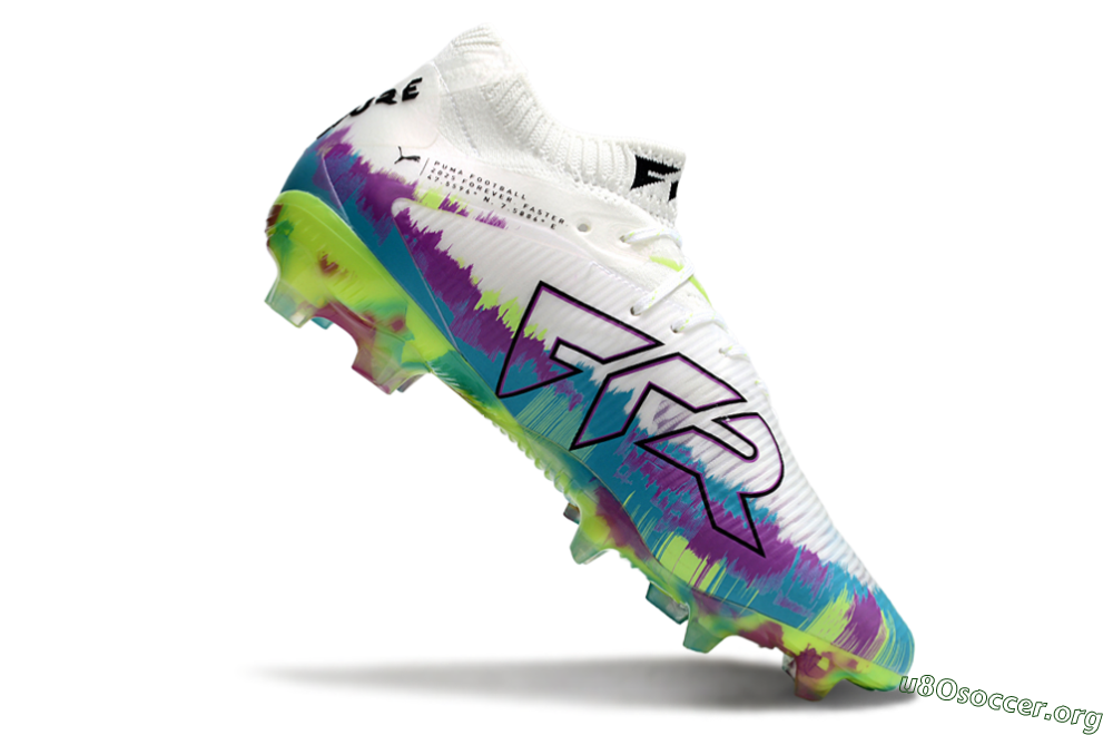 Puma Future 8 Ultimate FG Football Boots - White/Purple/Yellow/Blue 4