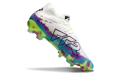Puma Future 8 Ultimate FG Football Boots - White/Purple/Yellow/Blue