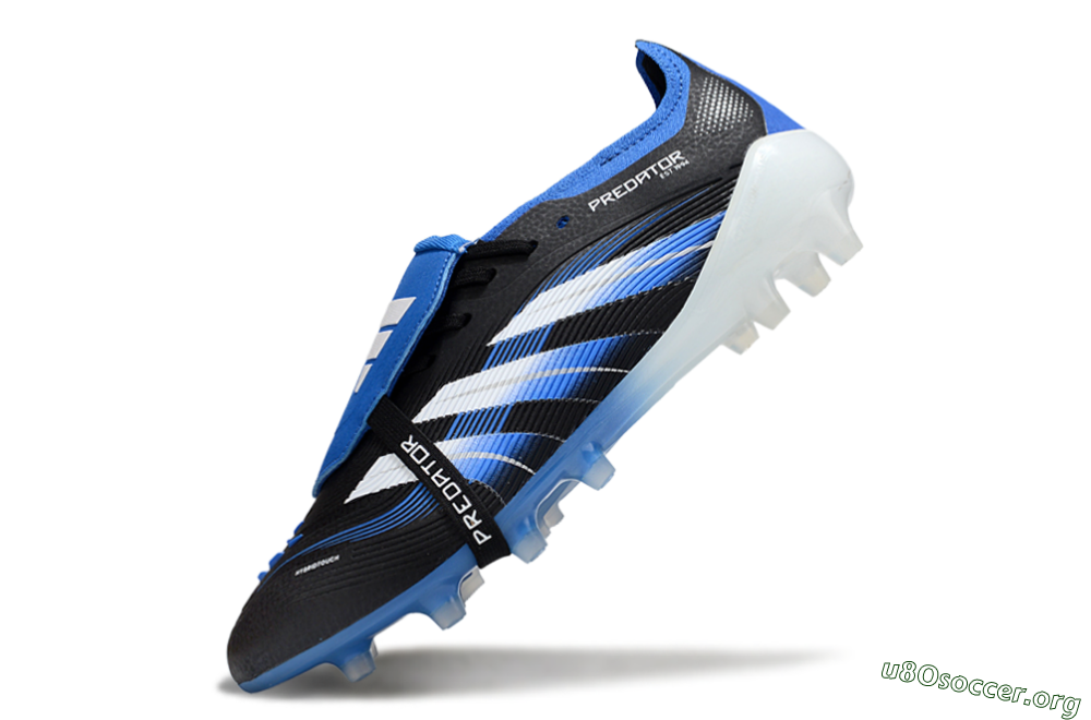Adidas Predator 25 Elite Foldover Tongue FG Football Boots - Black/White/Blue 5