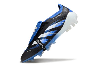 Adidas Predator 25 Elite Foldover Tongue FG Football Boots - Black/White/Blue