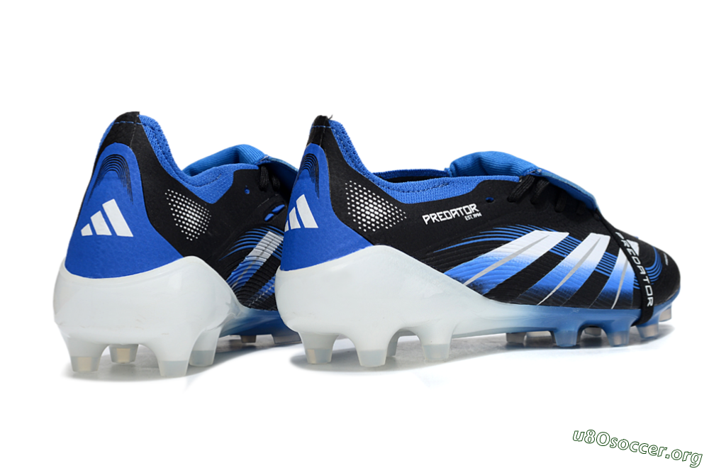 Adidas Predator 25 Elite Foldover Tongue FG Football Boots - Black/White/Blue 6