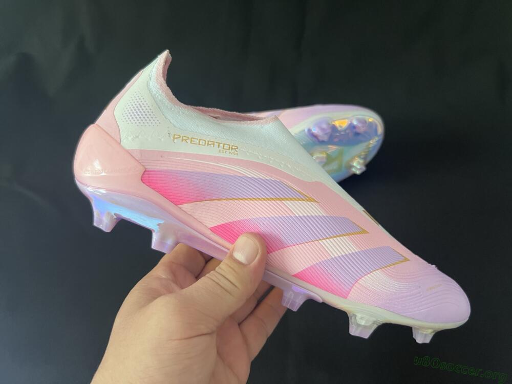 Adidas Predator 25 Elite Laceless FG Football Boots - Pink/Purple/Gold