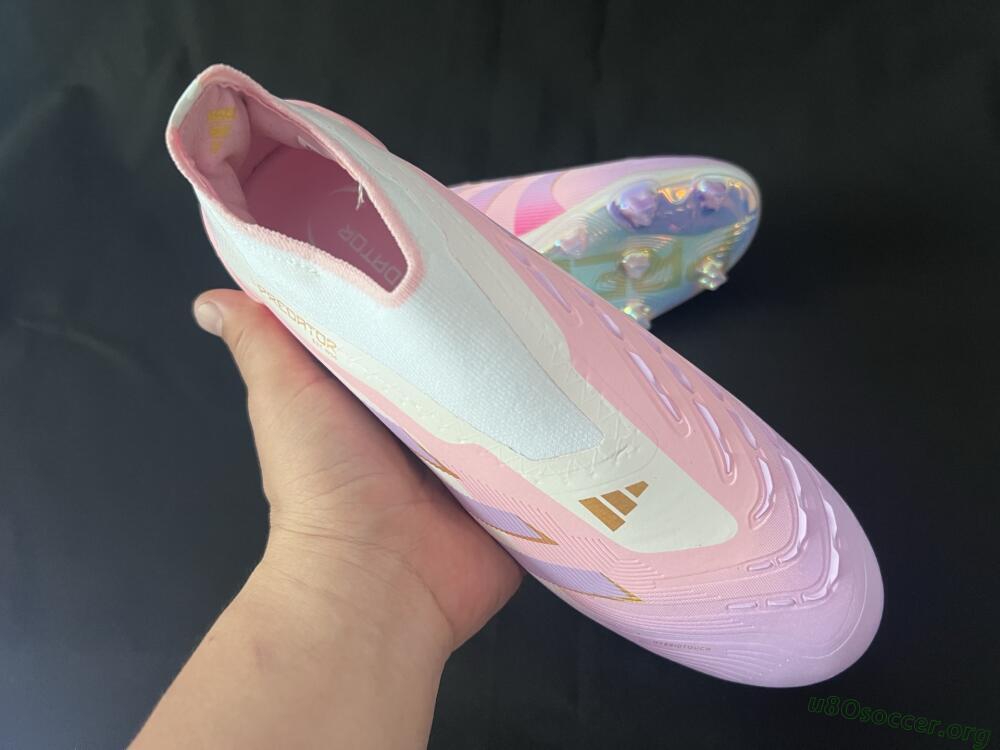 Adidas Predator 25 Elite Laceless FG Football Boots - Pink/Purple/Gold