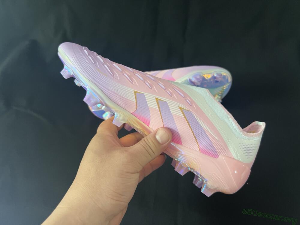 Adidas Predator 25 Elite Laceless FG Football Boots - Pink/Purple/Gold