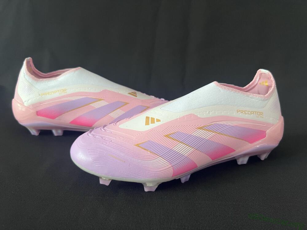 Adidas Predator 25 Elite Laceless FG Football Boots - Pink/Purple/Gold