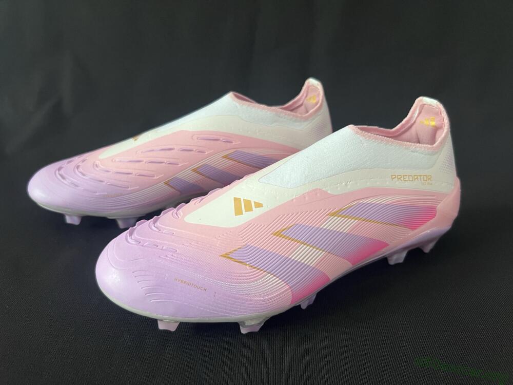 Adidas Predator 25 Elite Laceless FG Football Boots - Pink/Purple/Gold