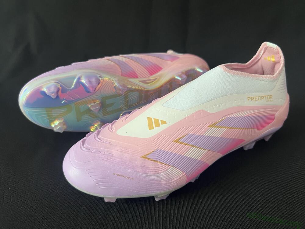 Adidas Predator 25 Elite Laceless FG Football Boots - Pink/Purple/Gold