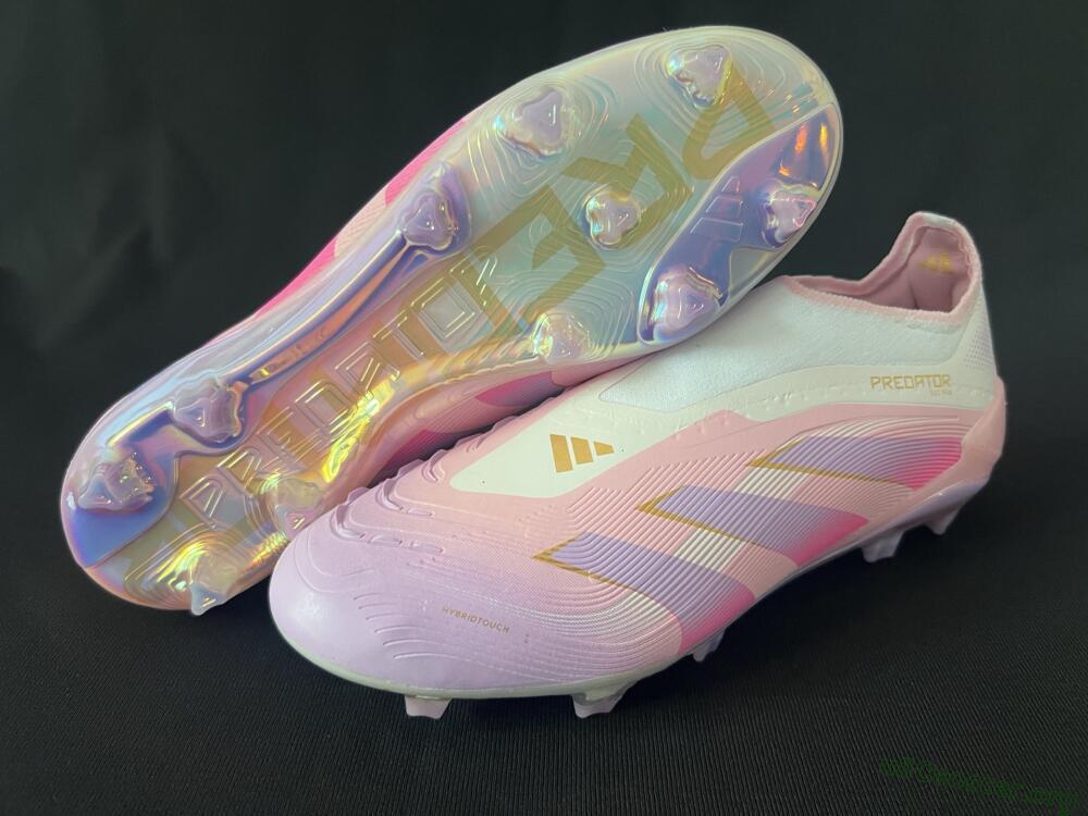 Adidas Predator 25 Elite Laceless FG Football Boots - Pink/Purple/Gold