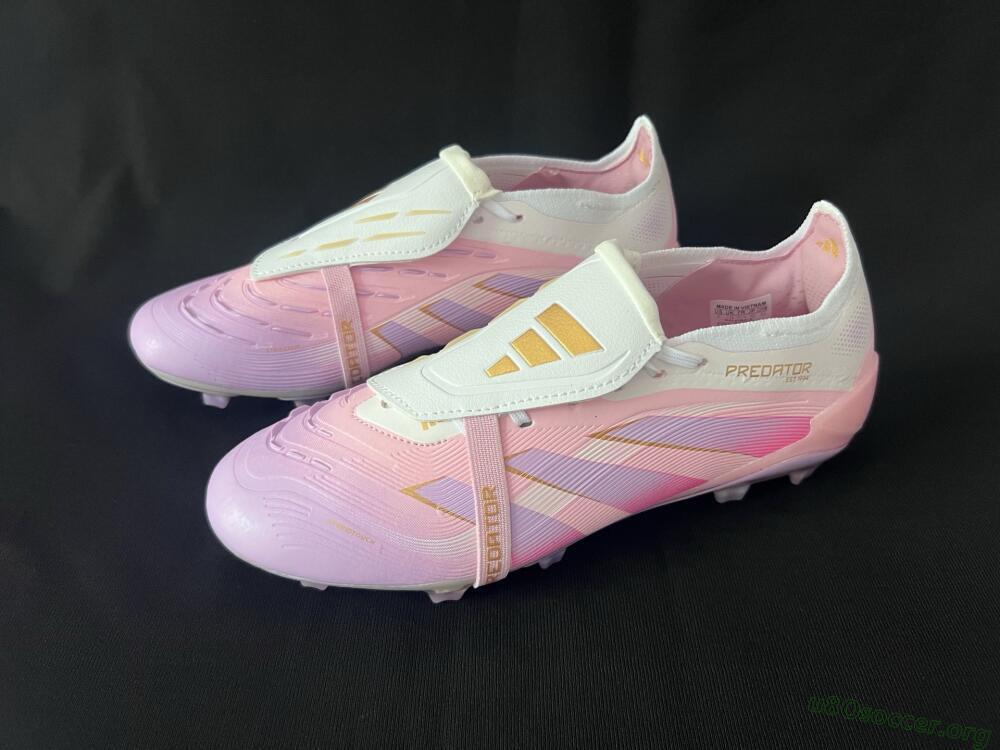 Adidas Predator 25 Elite Foldover Tongue FG Football Boots - Pink/Purple/Gold