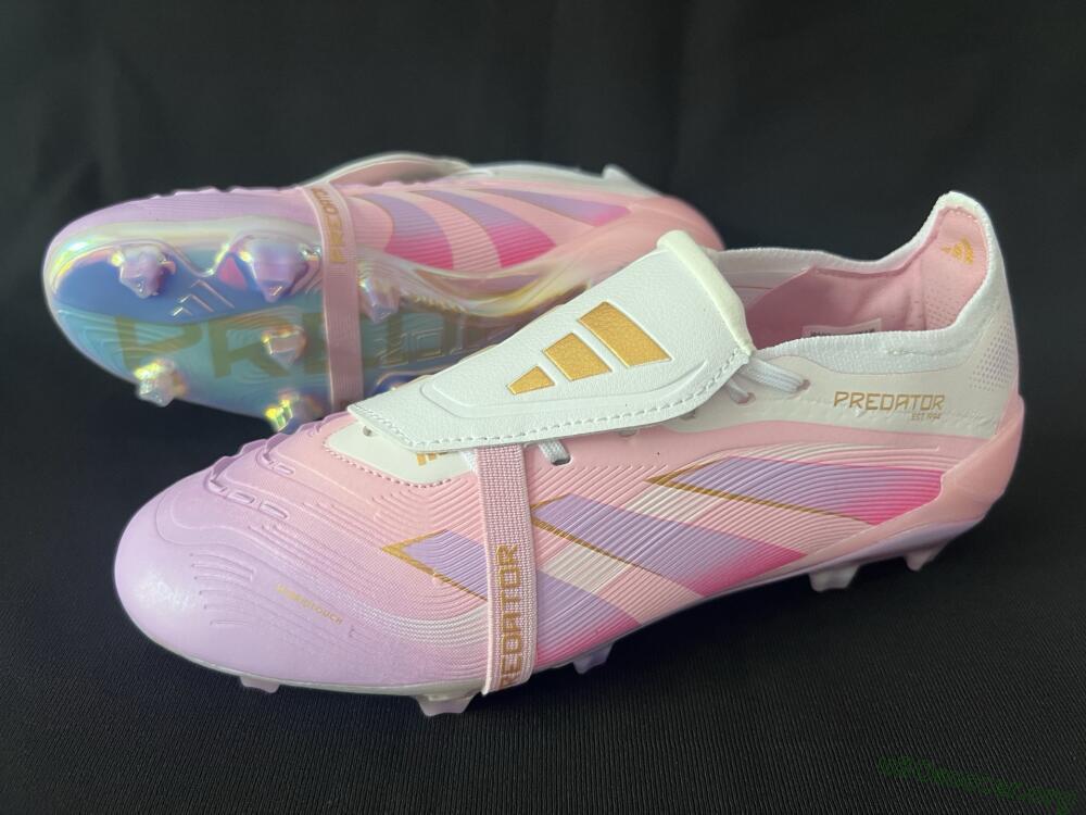 Adidas Predator 25 Elite Foldover Tongue FG Football Boots - Pink/Purple/Gold