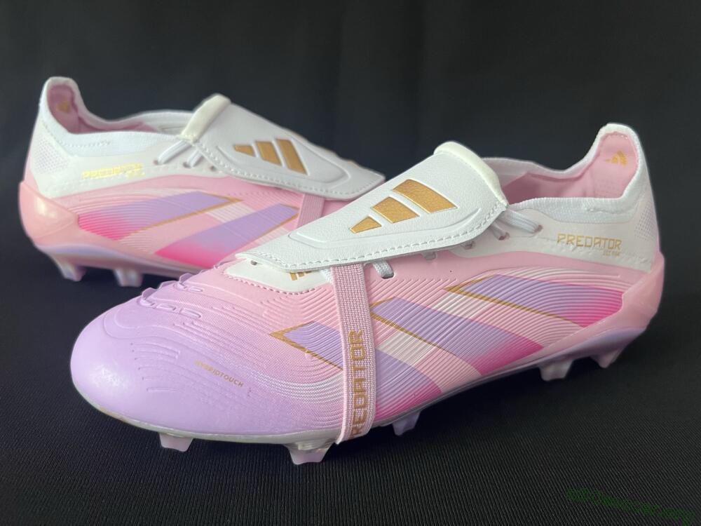 Adidas Predator 25 Elite Foldover Tongue FG Football Boots - Pink/Purple/Gold