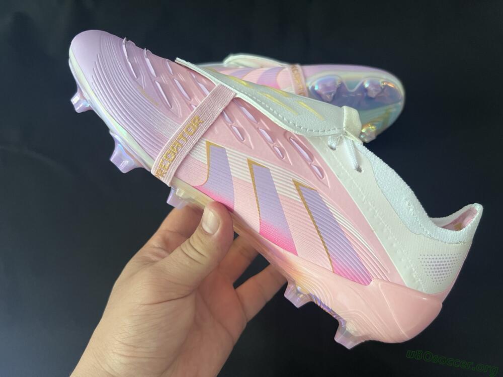 Adidas Predator 25 Elite Foldover Tongue FG Football Boots - Pink/Purple/Gold