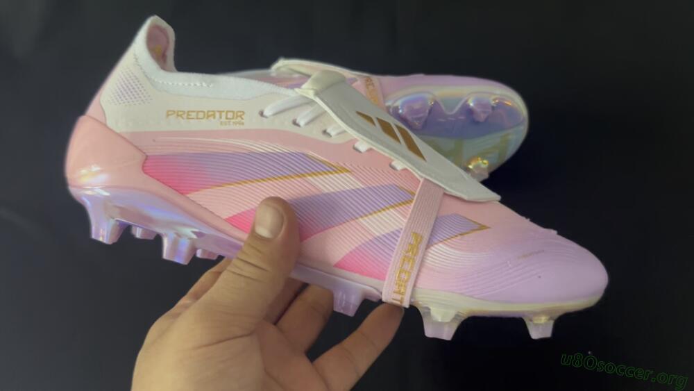 Adidas Predator 25 Elite Foldover Tongue FG Football Boots - Pink/Purple/Gold