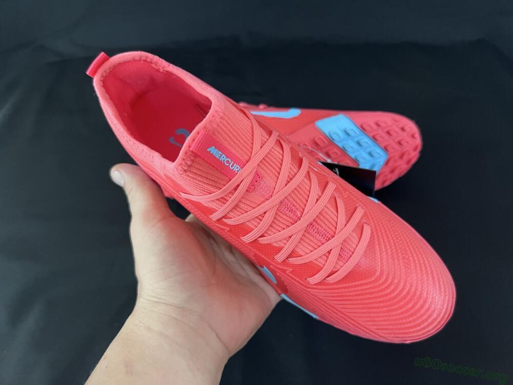 Nike Air Zoom Mercurial Vapor 16 Pro TF Football Shoes - Red/Jade/Pink