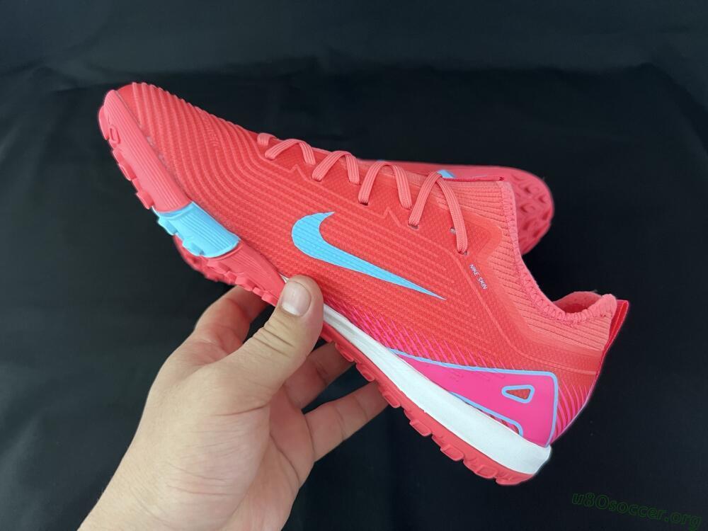 Nike Air Zoom Mercurial Vapor 16 Pro TF Football Shoes - Red/Jade/Pink
