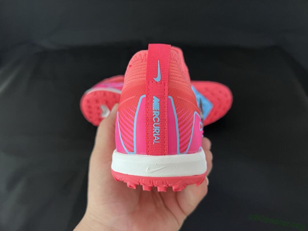 Nike Air Zoom Mercurial Vapor 16 Pro TF Football Shoes - Red/Jade/Pink
