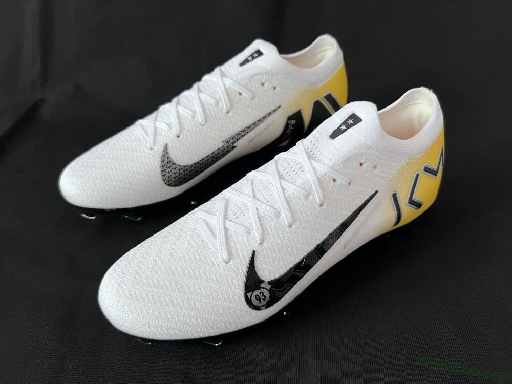 KM x Nike Air Zoom Mercurial Vapor 16 Elite FG Football Boots - White/Black/Yellow