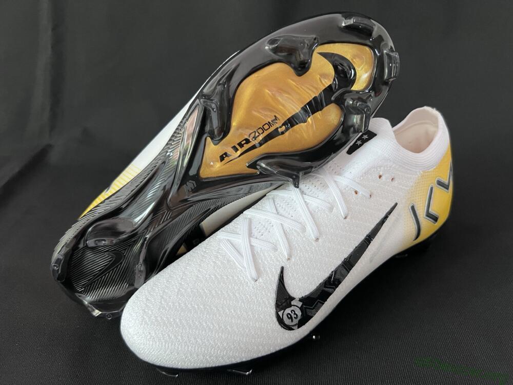 KM x Nike Air Zoom Mercurial Vapor 16 Elite FG Football Boots - White/Black/Yellow