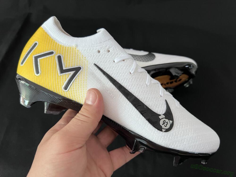 KM x Nike Air Zoom Mercurial Vapor 16 Elite FG Football Boots - White/Black/Yellow