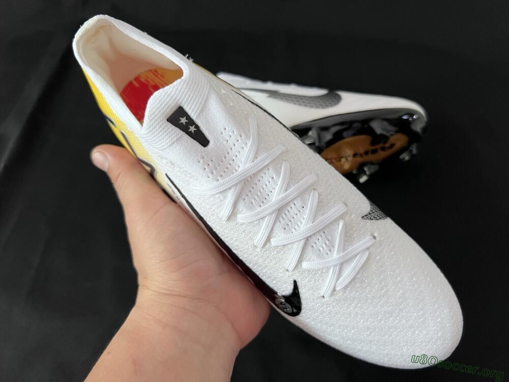 KM x Nike Air Zoom Mercurial Vapor 16 Elite FG Football Boots - White/Black/Yellow