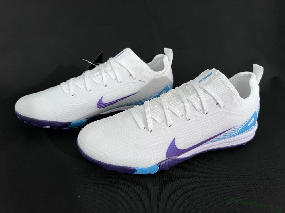Nike Air Zoom Mercurial Vapor 16 Pro TF Football Shoes - White/Purple/Jade