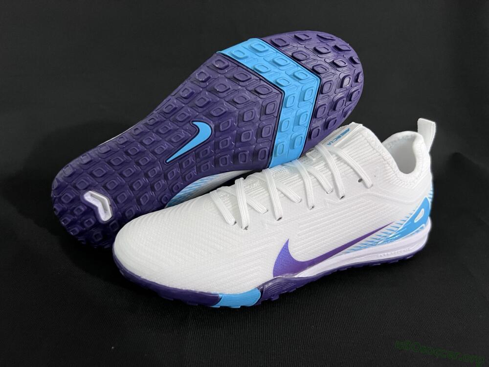 Nike Air Zoom Mercurial Vapor 16 Pro TF Football Shoes - White/Purple/Jade