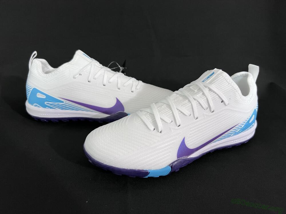 Nike Air Zoom Mercurial Vapor 16 Pro TF Football Shoes - White/Purple/Jade