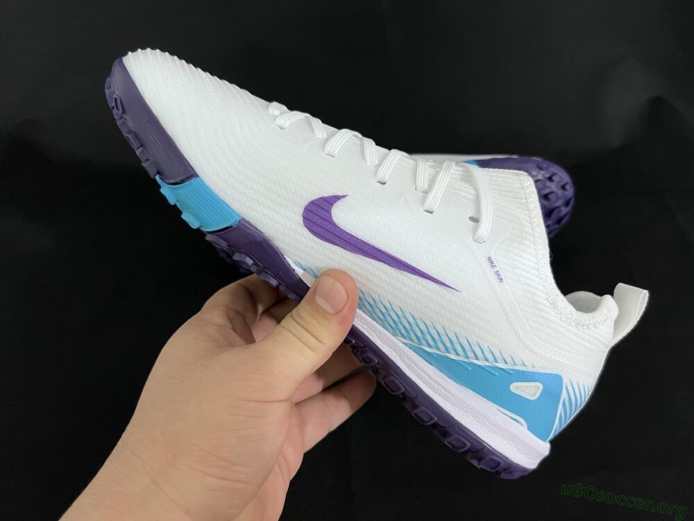 Nike Air Zoom Mercurial Vapor 16 Pro TF Football Shoes - White/Purple/Jade