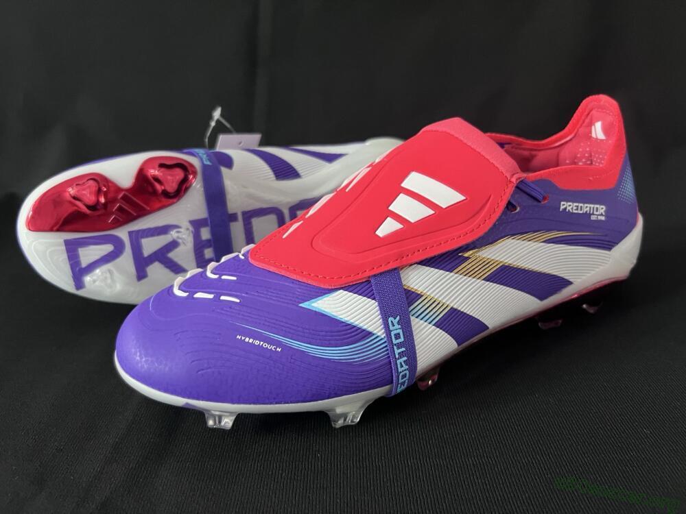 Adidas Predator 25 Elite Foldover Tongue FG Football Boots - Blue/White/Red