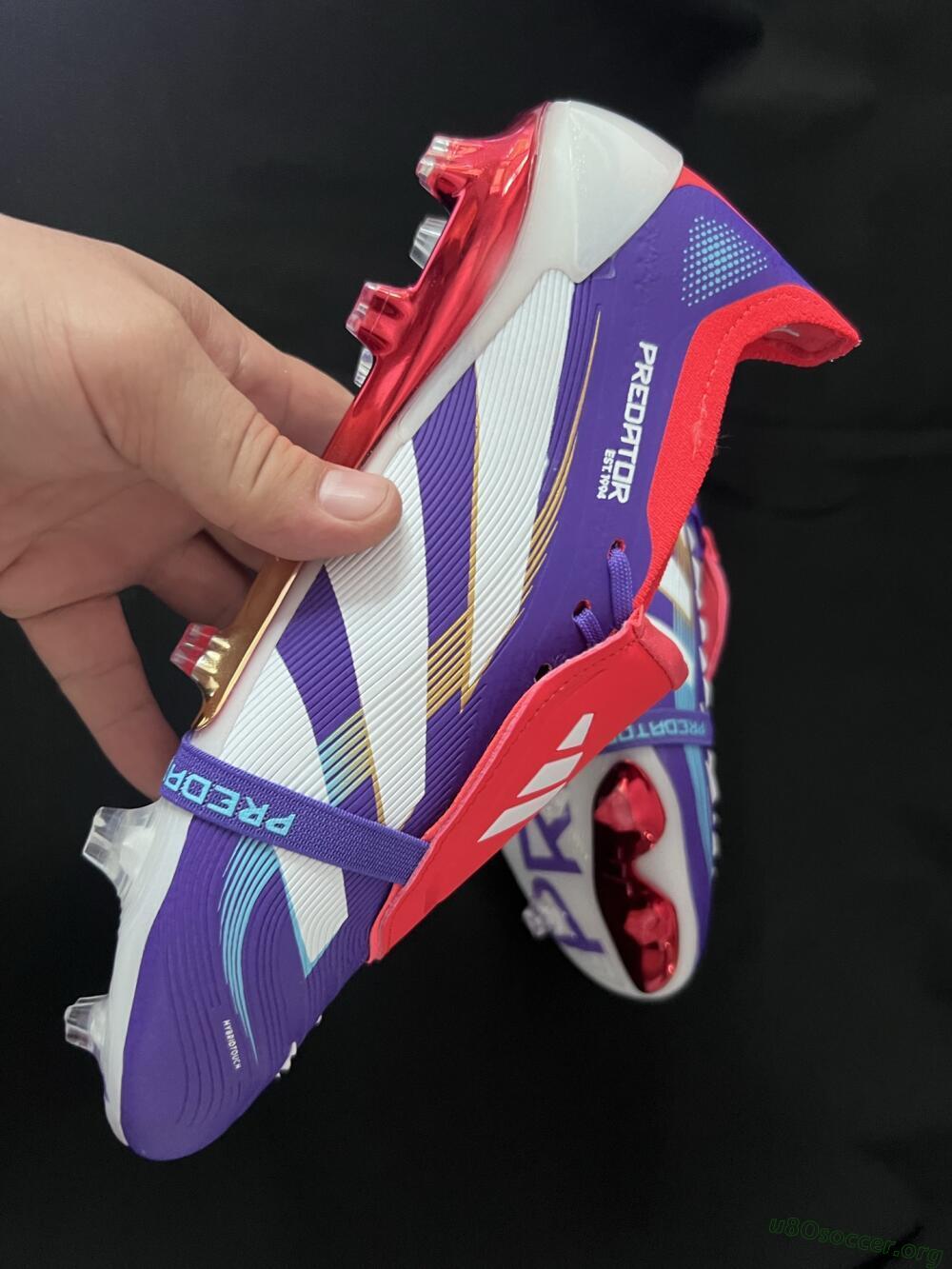 Adidas Predator 25 Elite Foldover Tongue FG Football Boots - Blue/White/Red