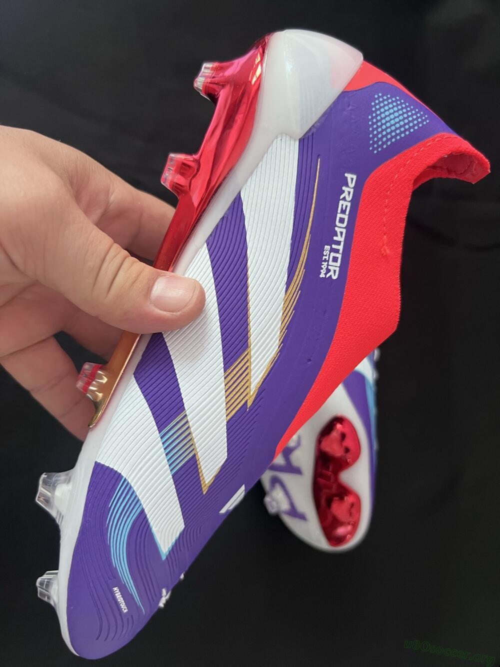 Adidas Predator 25 Elite Laceless FG Football Boots - Blue/White/Red