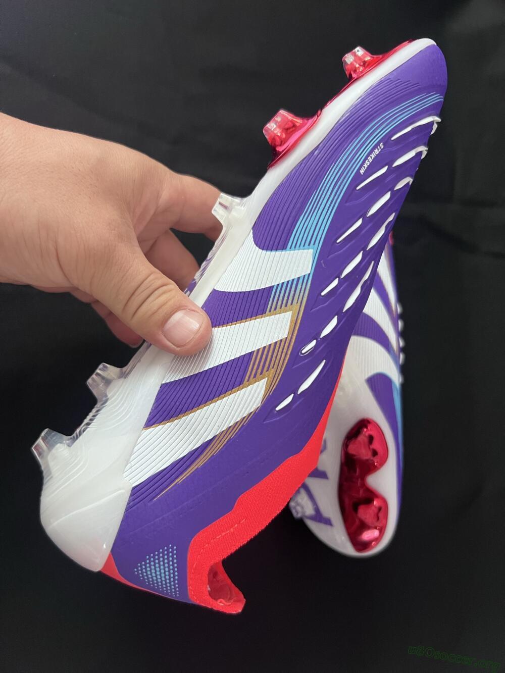 Adidas Predator 25 Elite Laceless FG Football Boots - Blue/White/Red