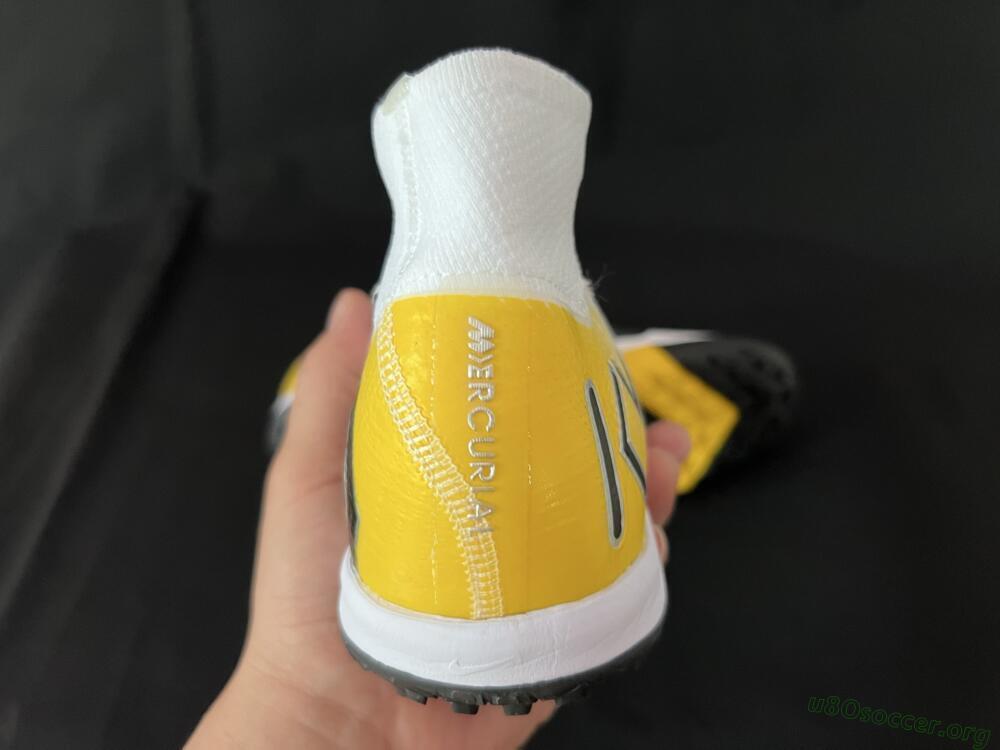 KM x Nike Air Zoom Mercurial Superfly 10 Elite TF Football Shoes - White/Black/Yellow