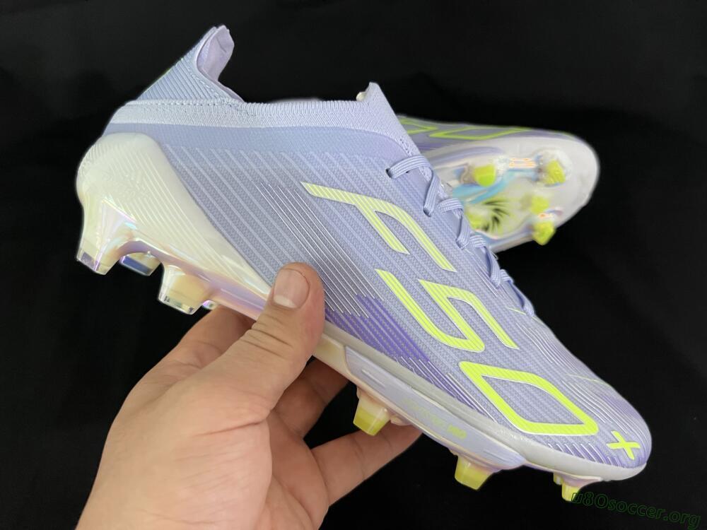 Adidas F50+ Elite Lightstrike Pro FG Football Boots - Purple/Yellow/White