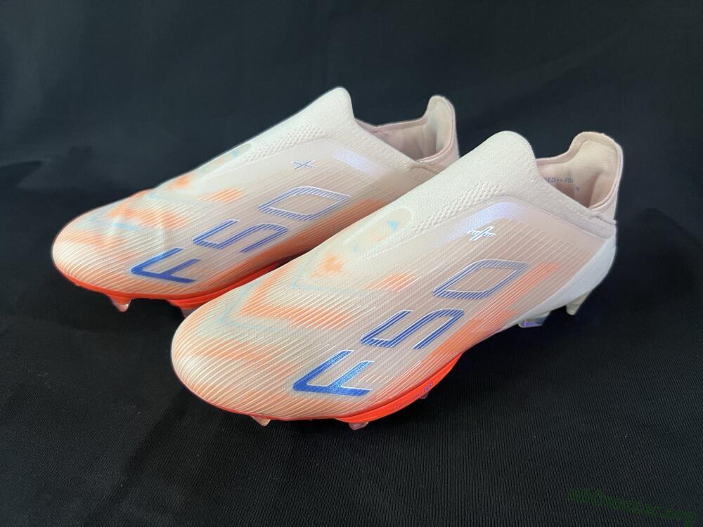 Adidas F50+ Elite Lightstrike Pro Laceless FG Football Boots - Pink/Orange/White