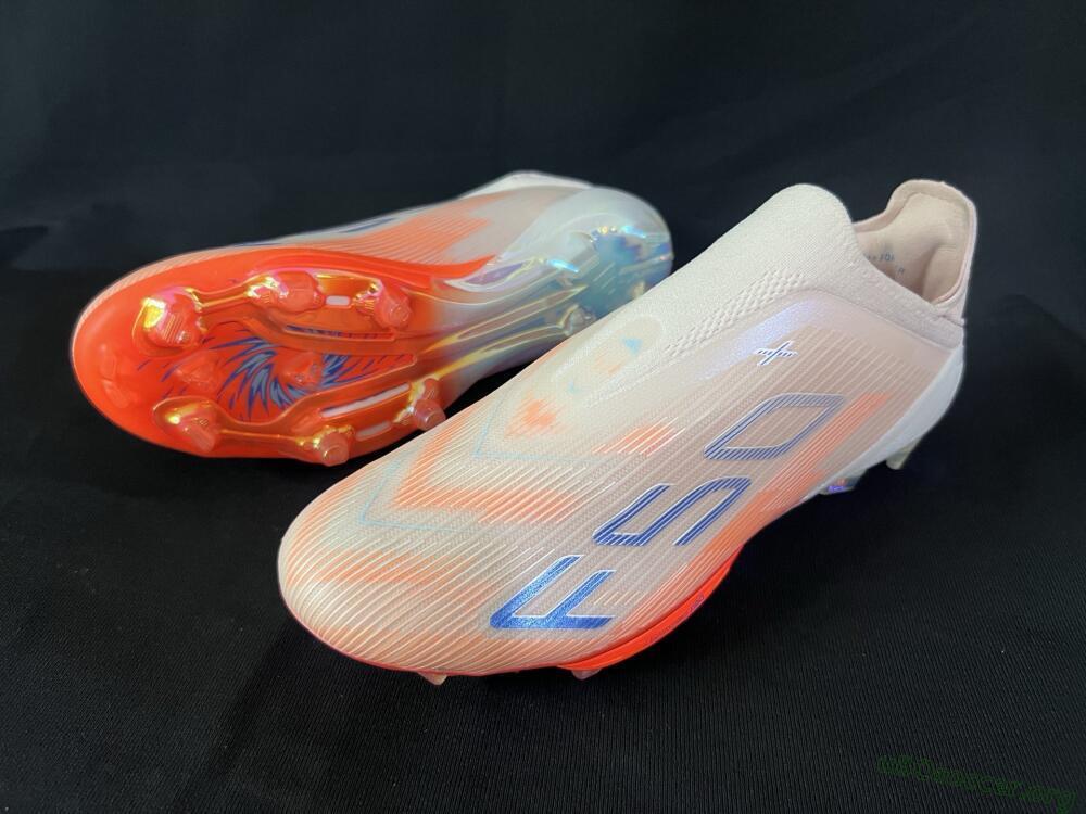 Adidas F50+ Elite Lightstrike Pro Laceless FG Football Boots - Pink/Orange/White