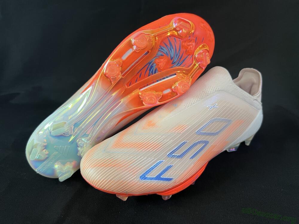 Adidas F50+ Elite Lightstrike Pro Laceless FG Football Boots - Pink/Orange/White