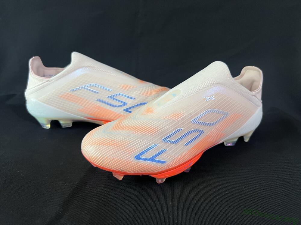 Adidas F50+ Elite Lightstrike Pro Laceless FG Football Boots - Pink/Orange/White