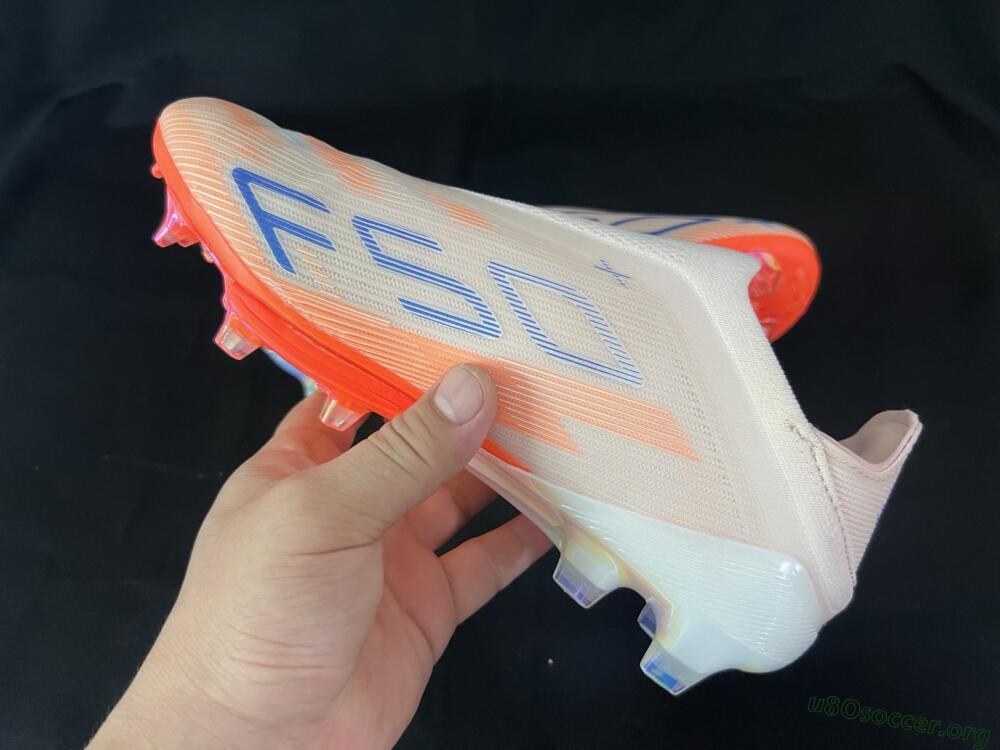 Adidas F50+ Elite Lightstrike Pro Laceless FG Football Boots - Pink/Orange/White