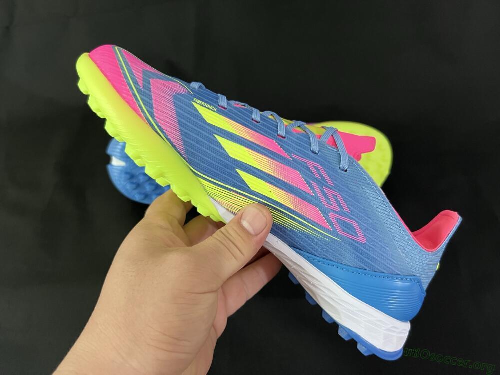 Adidas F50 Elite TF Football Shoes - Blue/Pink/Yellow
