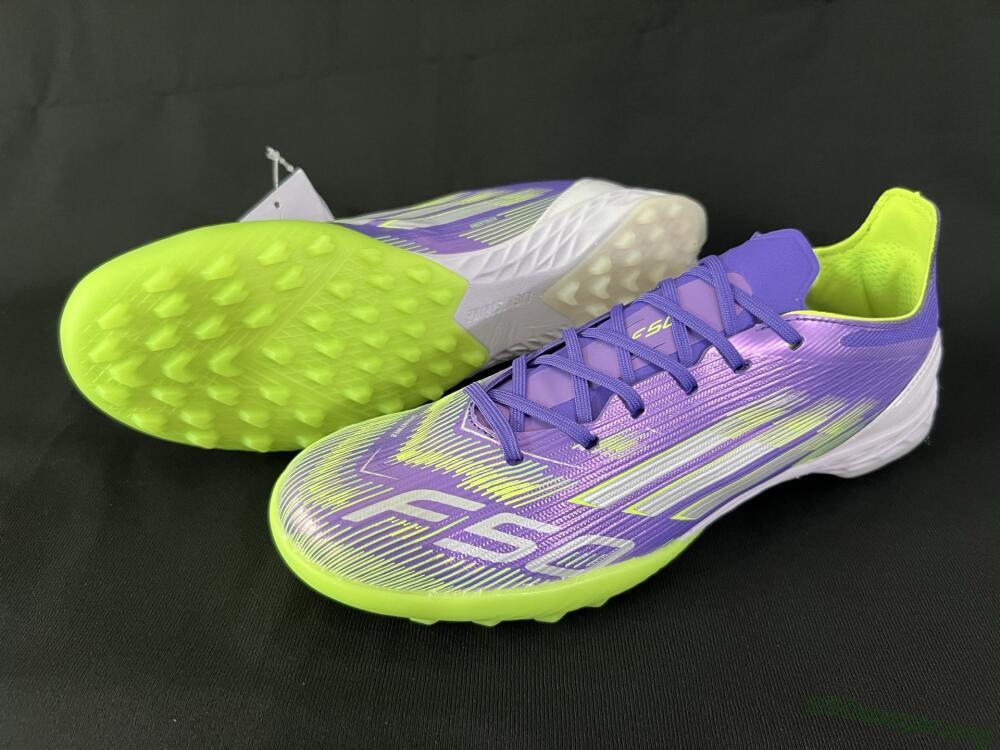 Adidas F50 Pro TF Football Shoes - Purple/White/Yellow