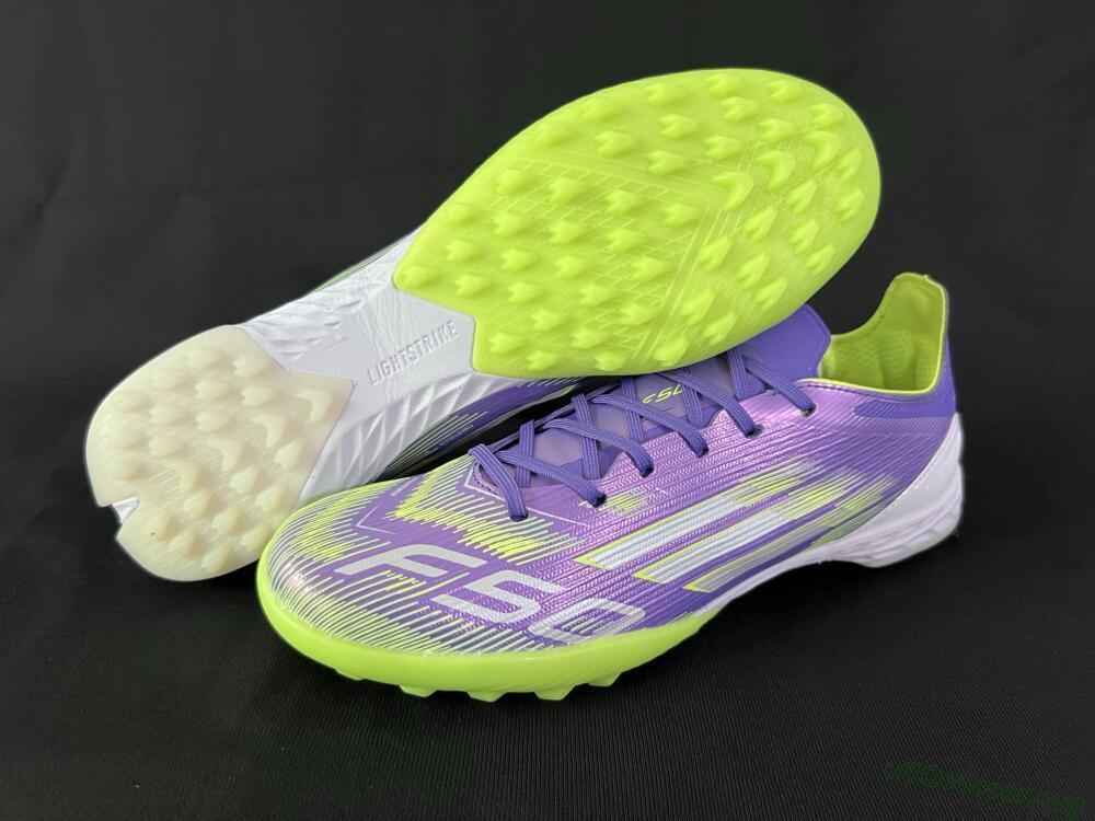 Adidas F50 Pro TF Football Shoes - Purple/White/Yellow