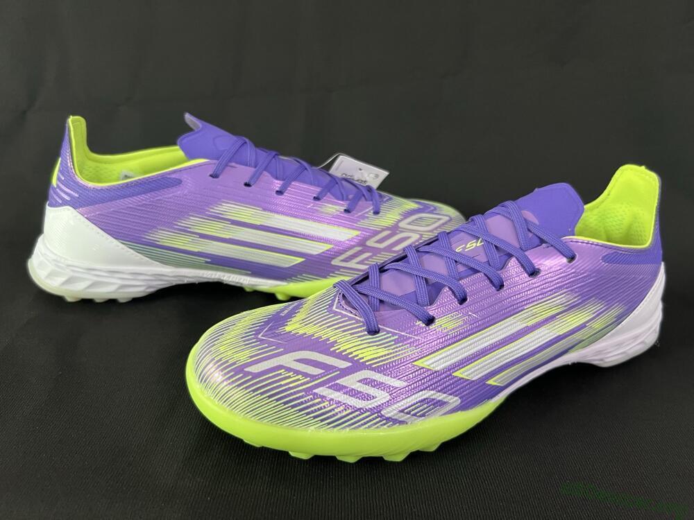 Adidas F50 Pro TF Football Shoes - Purple/White/Yellow