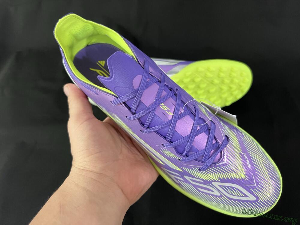 Adidas F50 Pro TF Football Shoes - Purple/White/Yellow