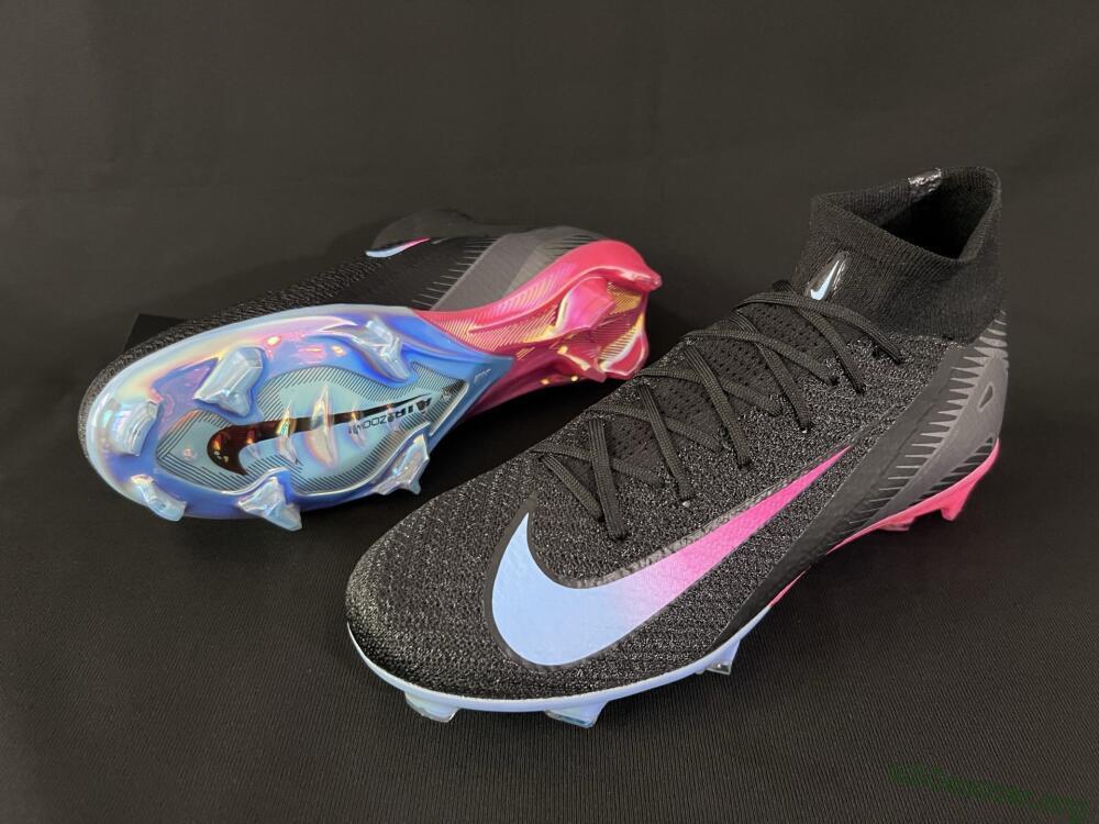 Nike Air Zoom Mercurial Superfly 10 Elite FG Football Boots - Black/Blue/Pink