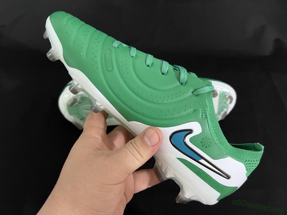 Nike Tiempo Legend 10 Elite FG Football Boots - Green/Blue/White